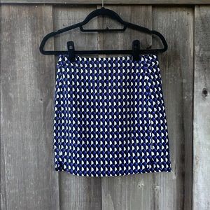 {J.CREW} Black and blue patterned skirt
